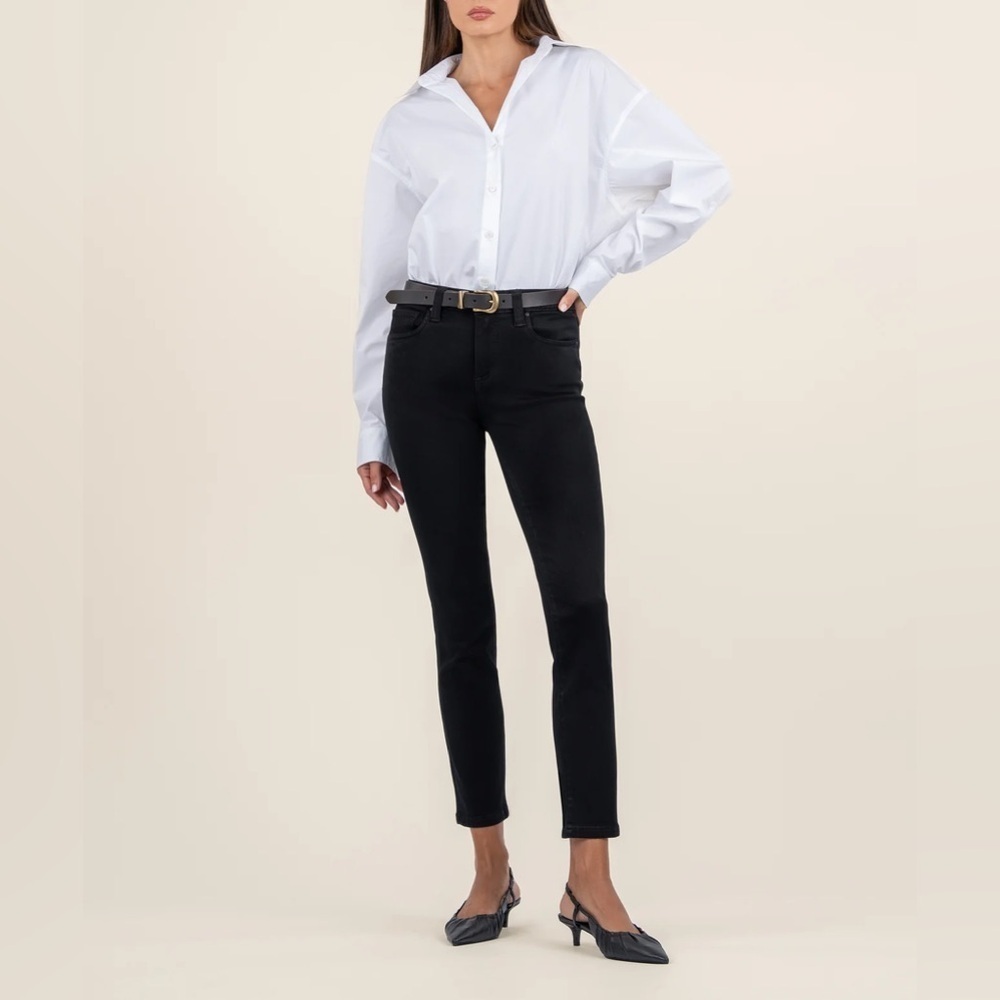 NWT Kut From The Kloth Women's Stevie Straight Leg Jeans Black Size 2